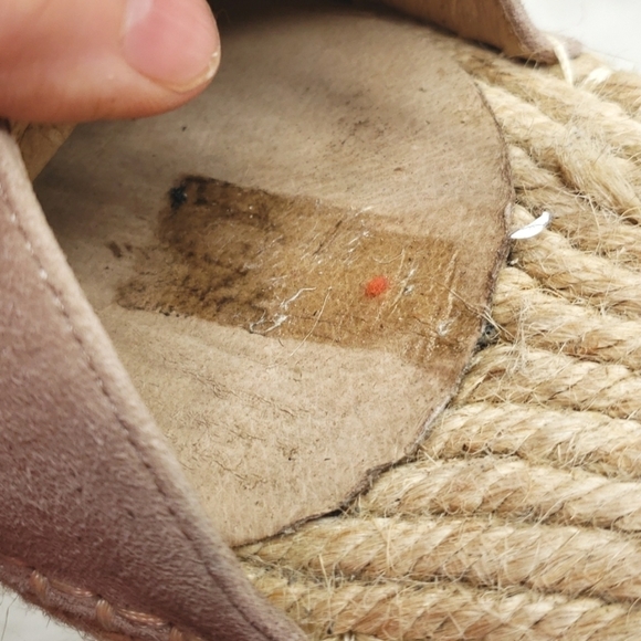 Eileen Fisher Criss Cross Lace Suede Espadrille 5 earth - Picture 12 of 12